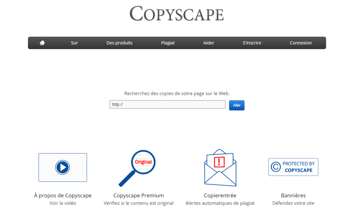 copyscape page d'accueil 